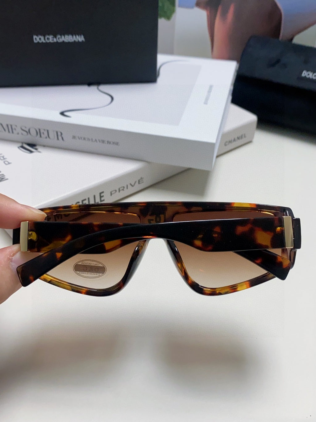 Dolce & Gabbana Oversized Silver Lens Sunglasses for Men & Women - 158706 - detail image 3