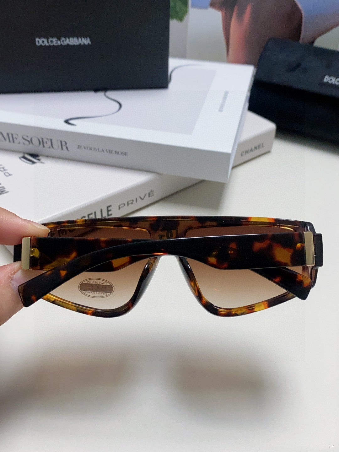 Dolce & Gabbana Oversized Silver Lens Sunglasses for Men & Women - 158706 - detail image 3