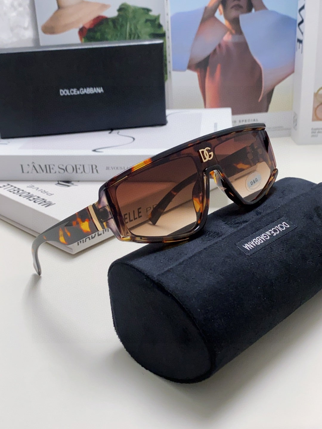 Dolce & Gabbana Oversized Silver Lens Sunglasses for Men & Women - 433042 - detail image 6