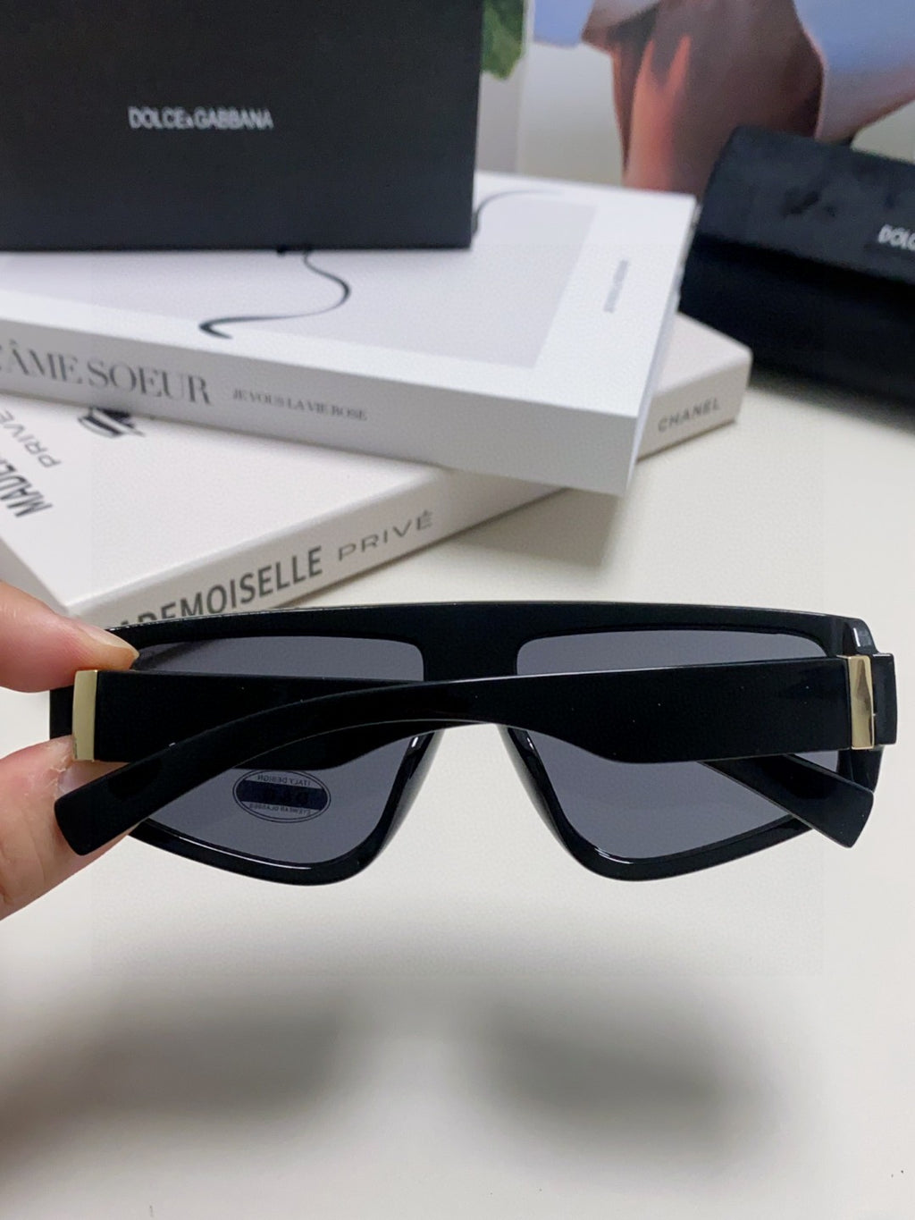 Dolce & Gabbana Oversized Black Lens Sunglasses for Men & Women - 158707 - detail image 4