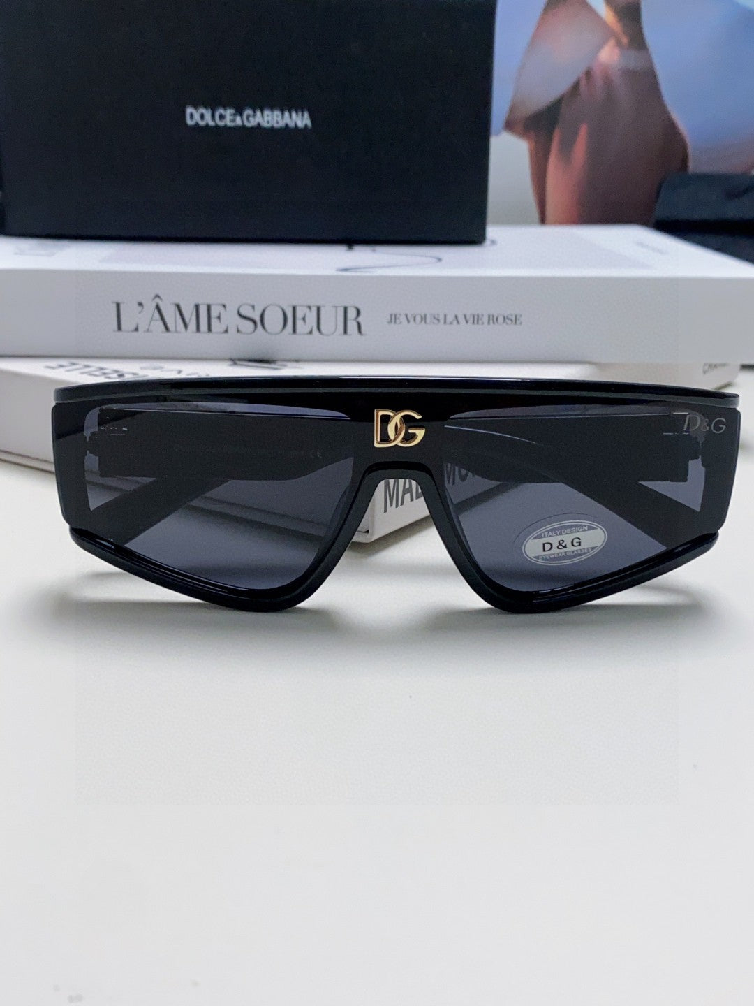 Dolce & Gabbana Oversized Black Lens Sunglasses for Men & Women - 158707 - detail image 6