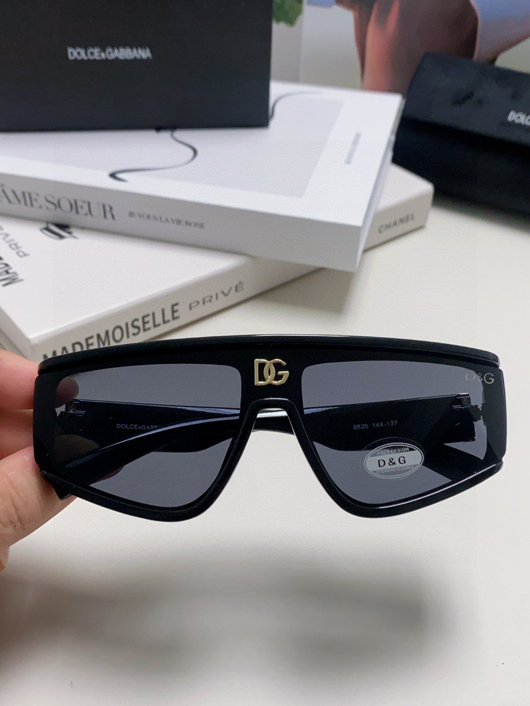 Dolce & Gabbana Oversized Black Lens Sunglasses for Men & Women - 158707 - detail image 3