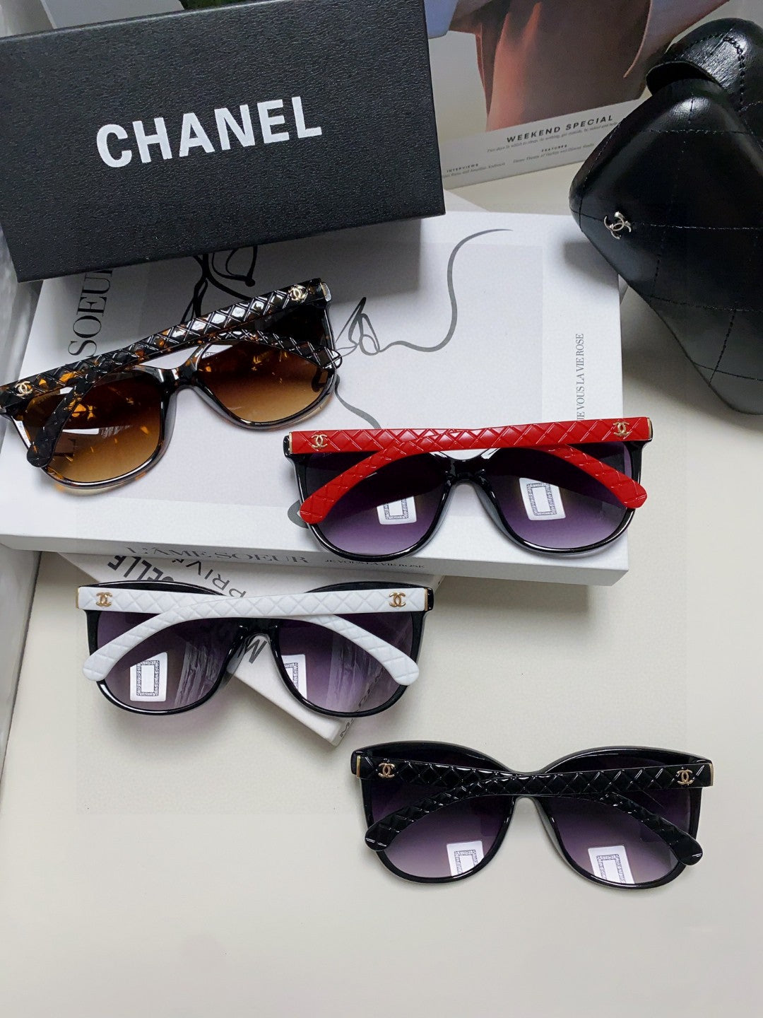Chanel Cat-Eye Purple Lens Sunglasses for Men & Women - 866964 - detail image 8
