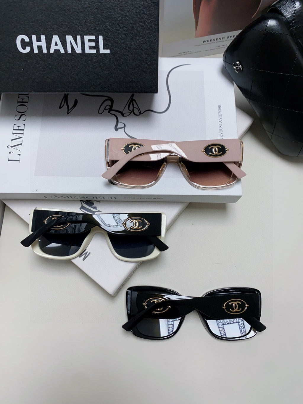 Chanel Fashion Red Lens Sunglasses for Women - detail image 8