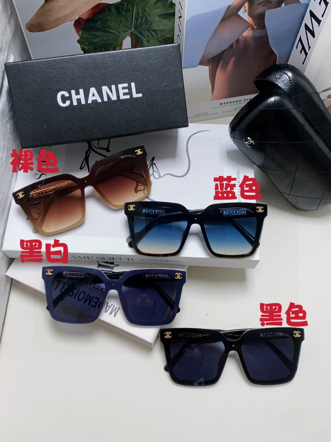 Chanel Square Black Lens Sunglasses for Men & Women - 431510 - detail image 9