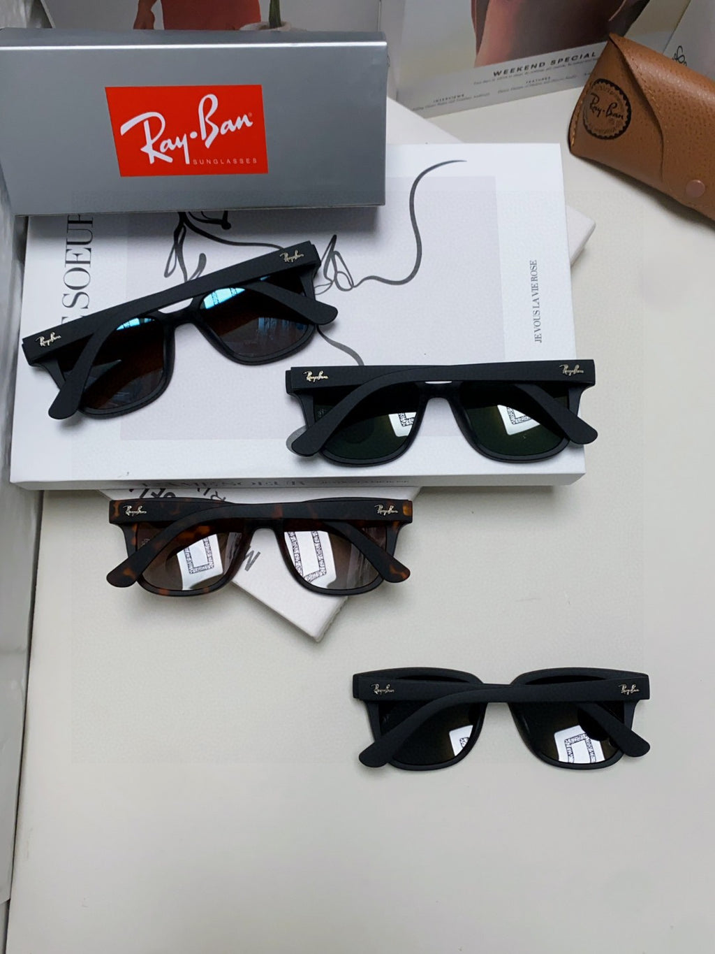 Ray-Ban RB5377 Polarized Square Blue Lens Sunglasses for Men & Women - 416682 - detail image 7