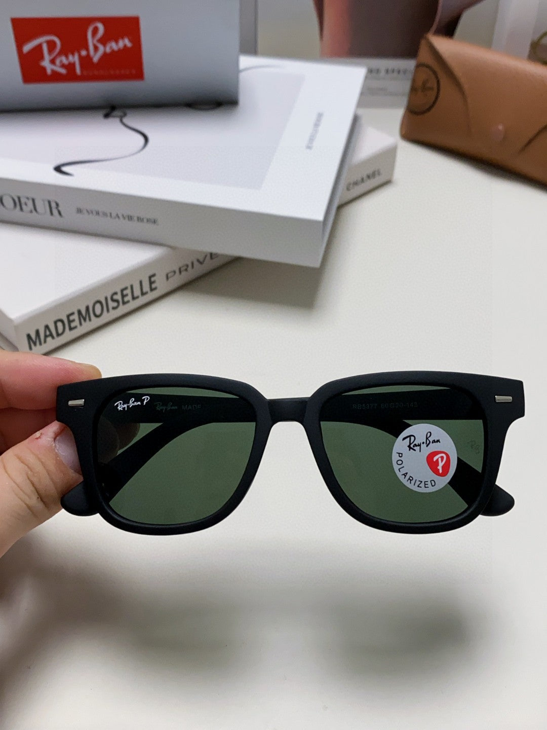 Ray-Ban RB5377 Polarized Square Silver Lens Sunglasses for Men & Wome - 867286 - detail image 3