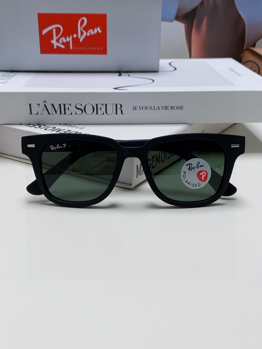Ray-Ban RB5377 Polarized Square Silver Lens Sunglasses for Men & Wome - 867286 - detail image 6