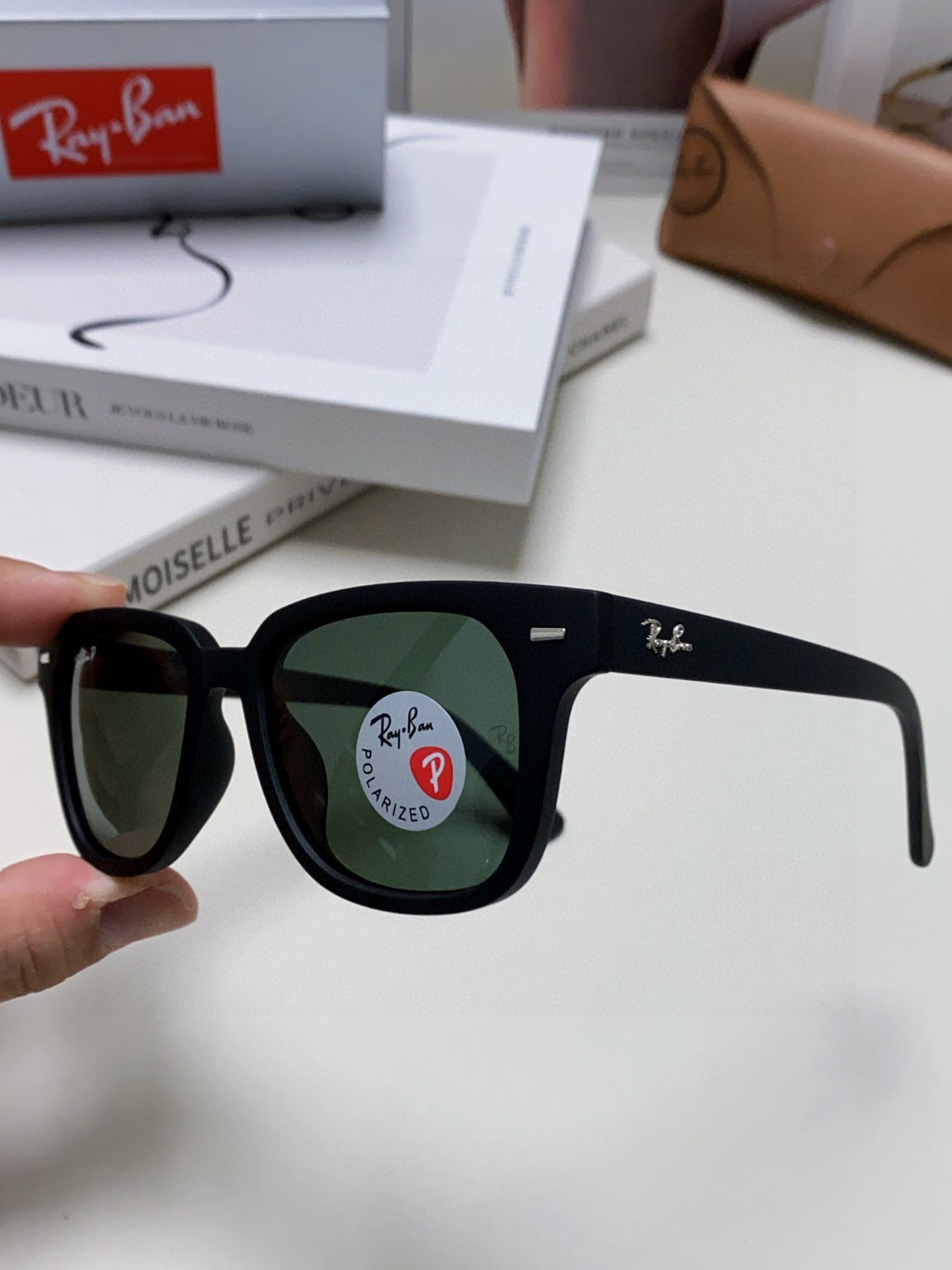 Ray-Ban RB5377 Polarized Square Silver Lens Sunglasses for Men & Wome - 416683 - detail image 5