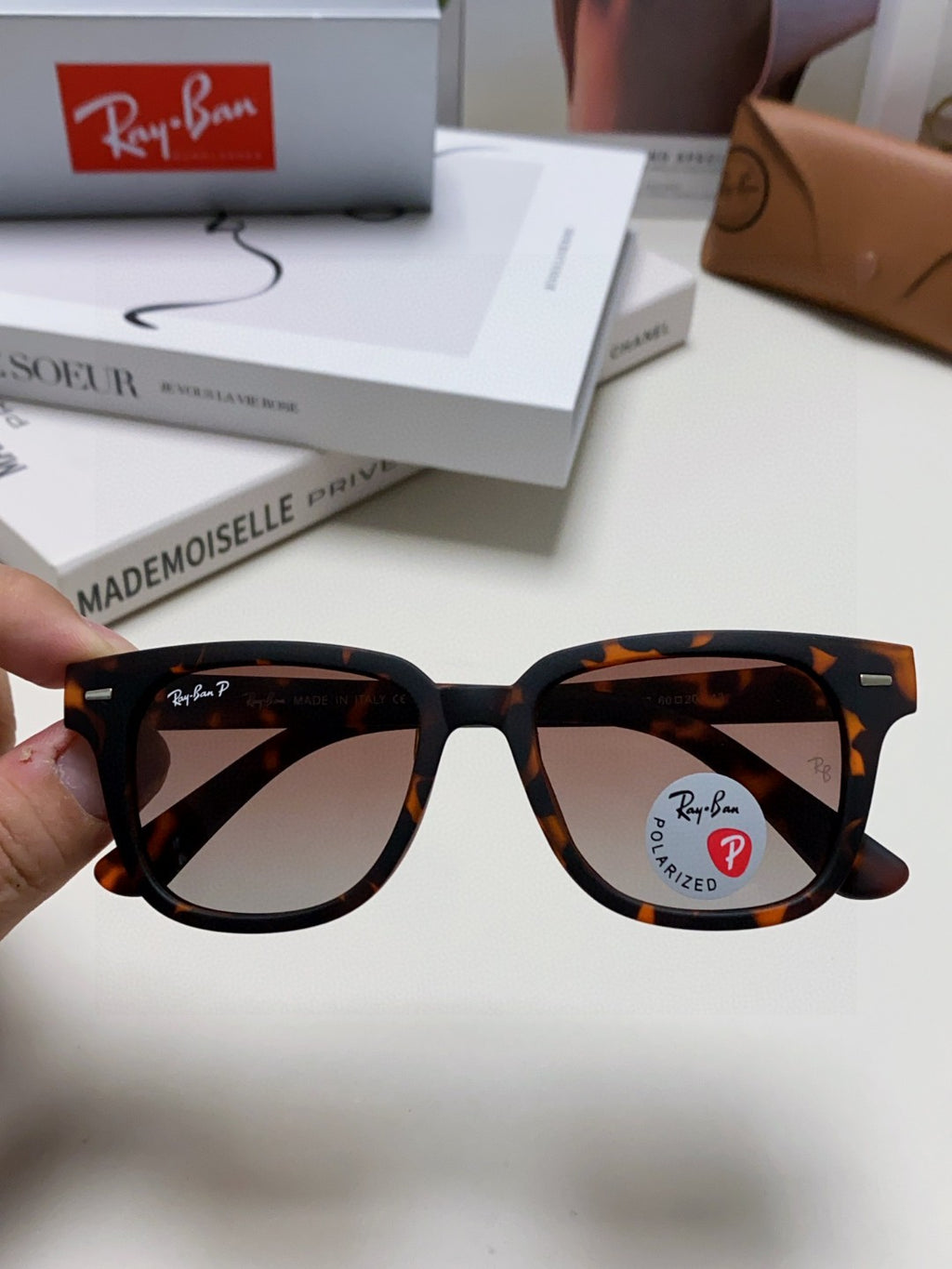 Ray-Ban RB5377 Polarized Square Silver Lens Sunglasses for Men & Wome - 416684 - detail image 3