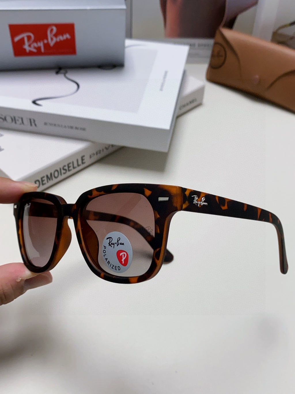 Ray-Ban RB5377 Polarized Square Silver Lens Sunglasses for Men & Wome - 867287 - detail image 5