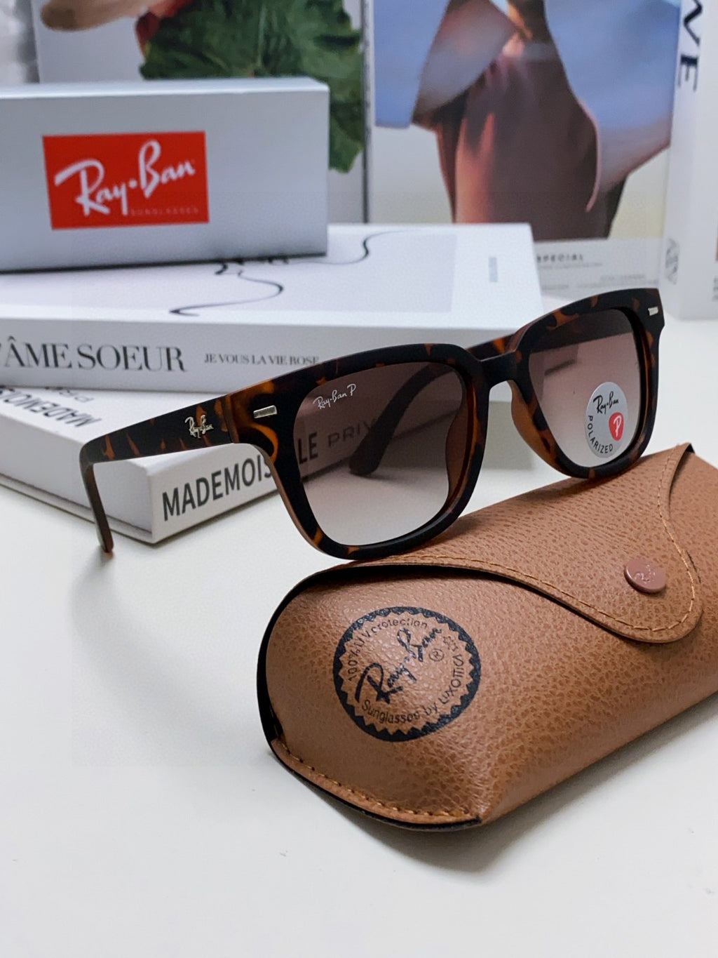 Ray-Ban RB5377 Polarized Square Silver Lens Sunglasses for Men & Wome - 416609 - detail image 7