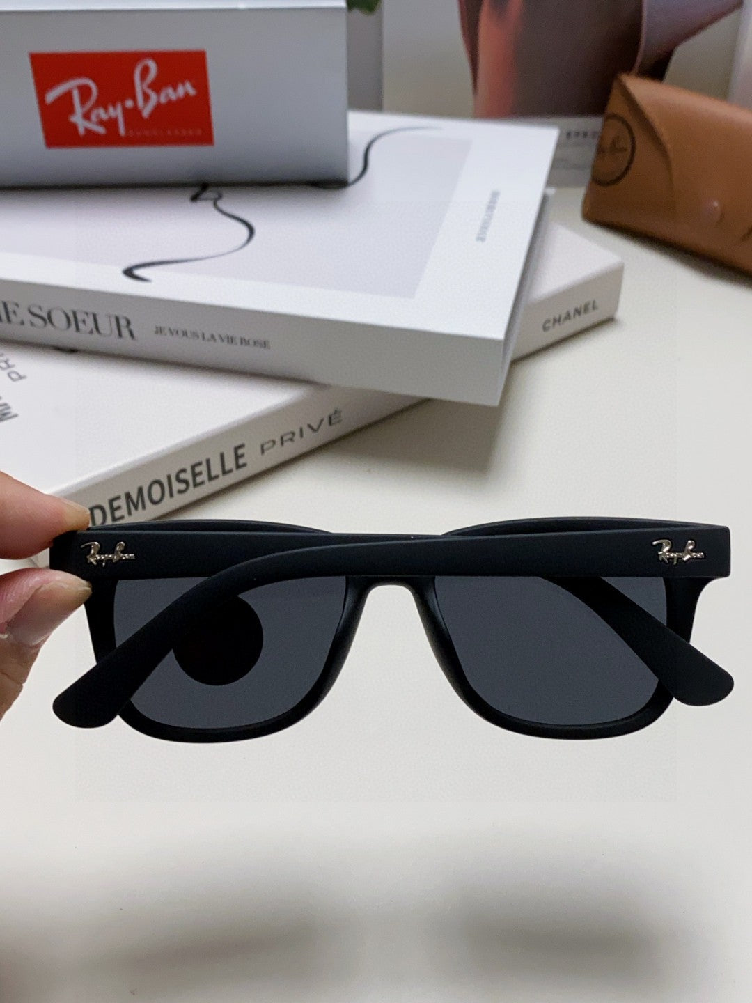 Ray-Ban RB5377 Polarized Square Blue Lens Sunglasses for Men & Women - 433141 - detail image 3