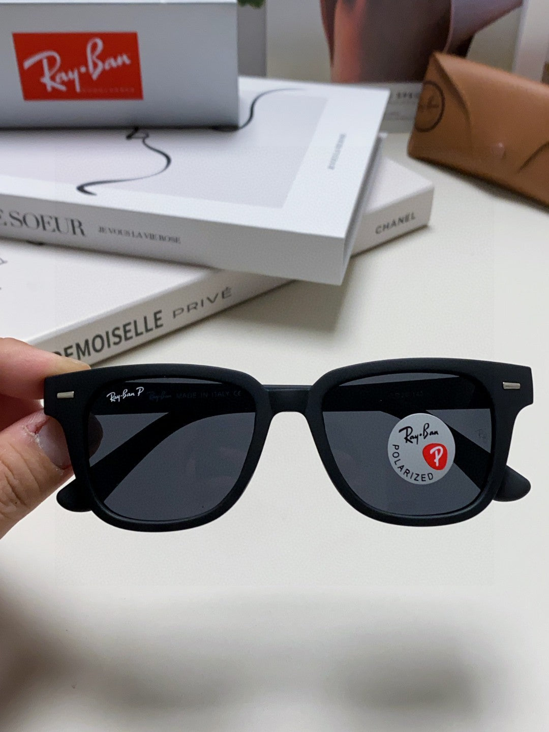 Ray-Ban RB5377 Polarized Square Blue Lens Sunglasses for Men & Women - 416610 - detail image 2