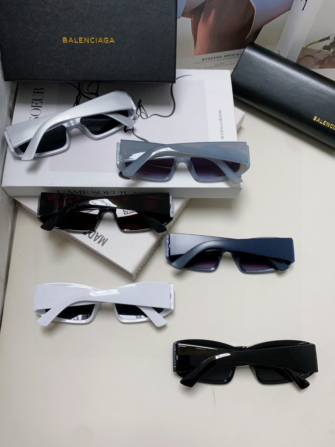 Balenciaga Square Gray Lens Sunglasses for Men & Women - 416107 - detail image 10