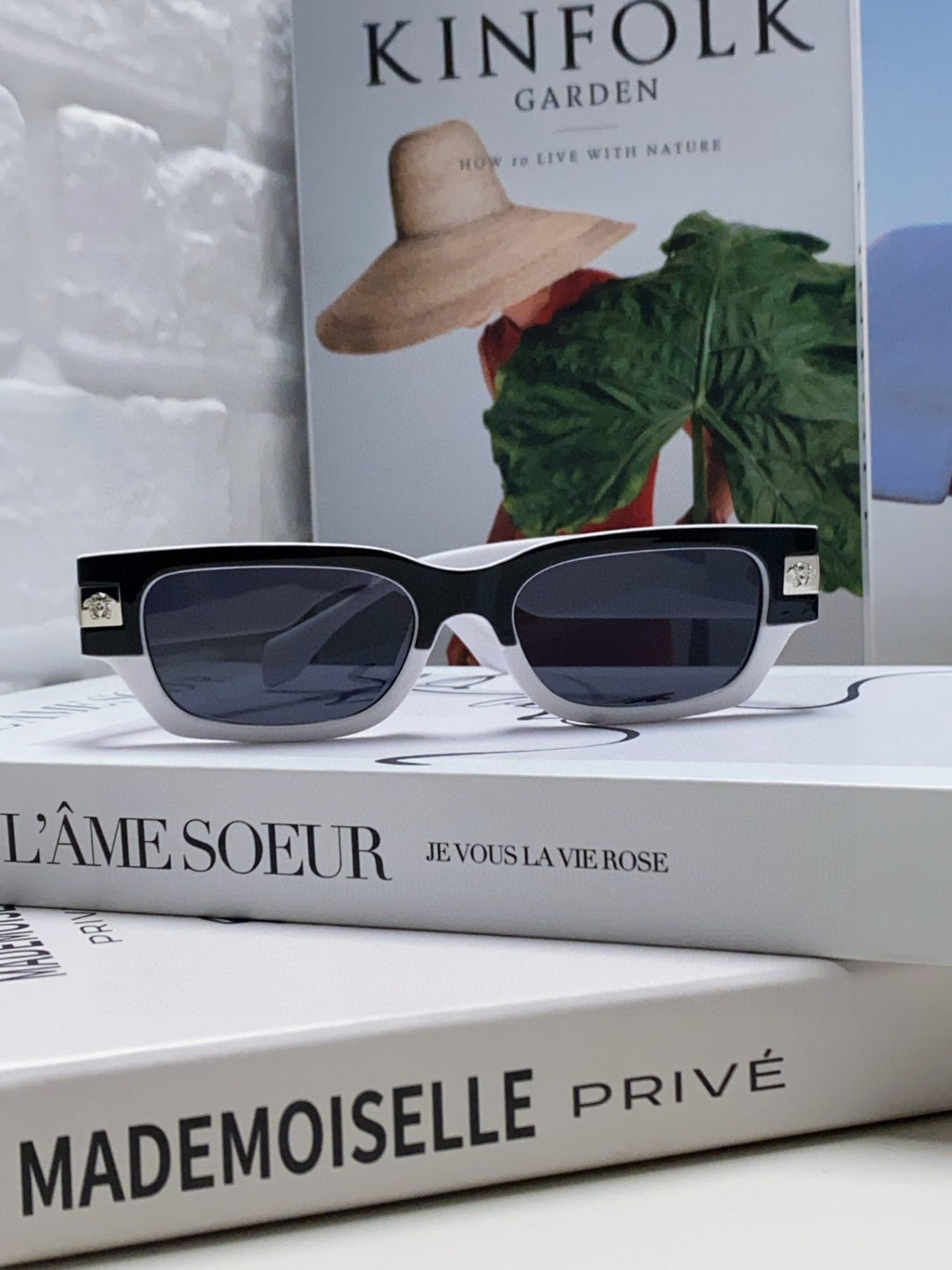 Versace 0VE4465F Rectangular Black Lens Sunglasses for Men & Women - 449851 - detail image 3