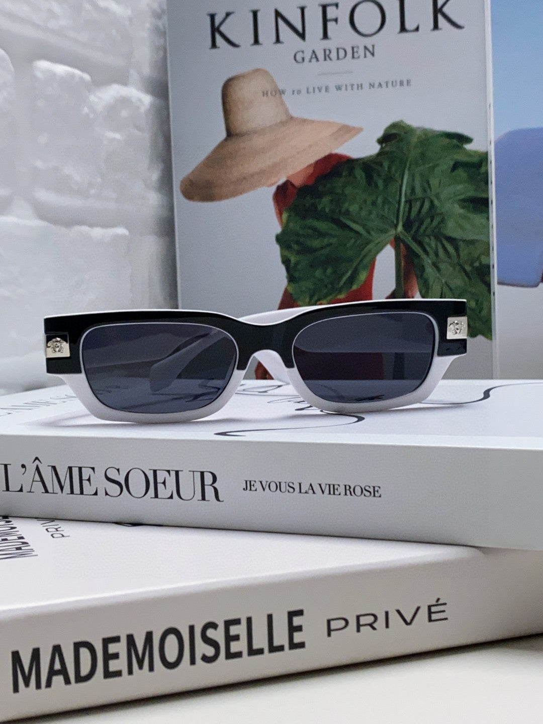 Versace 0VE4465F Rectangular Black Lens Sunglasses for Men & Women - 449851 - detail image 3