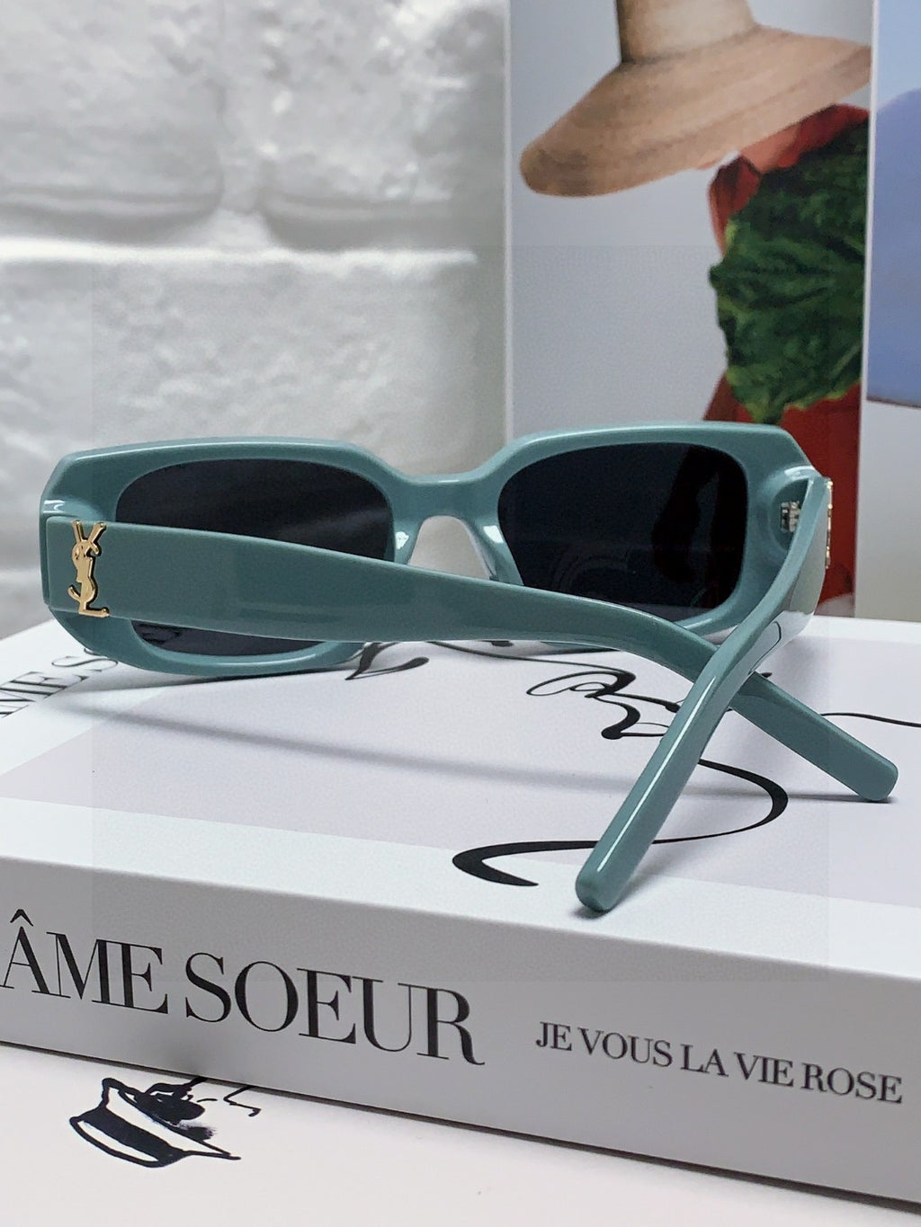 Saint Laurent Blue-Light Cat-Eye Black Lens Sunglasses for Men & Wome - 449202
