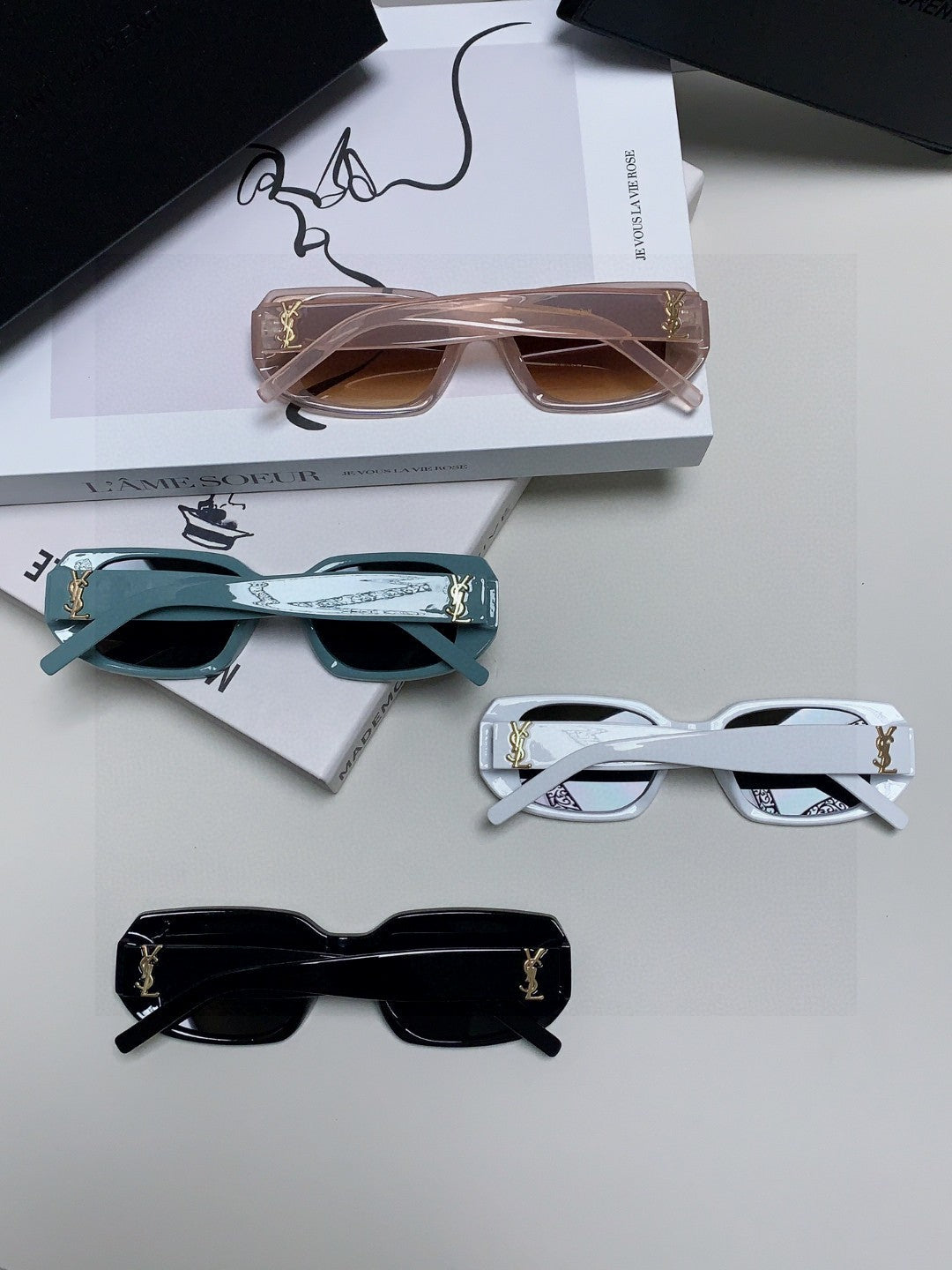 Saint Laurent Blue-Light Cat-Eye Black Lens Sunglasses for Men & Wome - 449202 - detail image 7