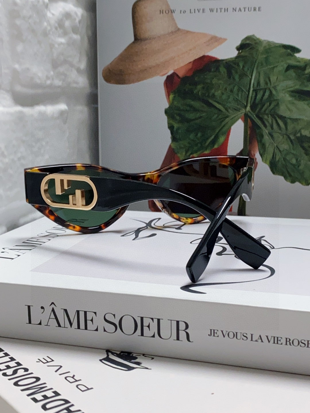 Fendi Metal Cat-Eye Gray Lens Sunglasses for Women - 449809 - detail image 2