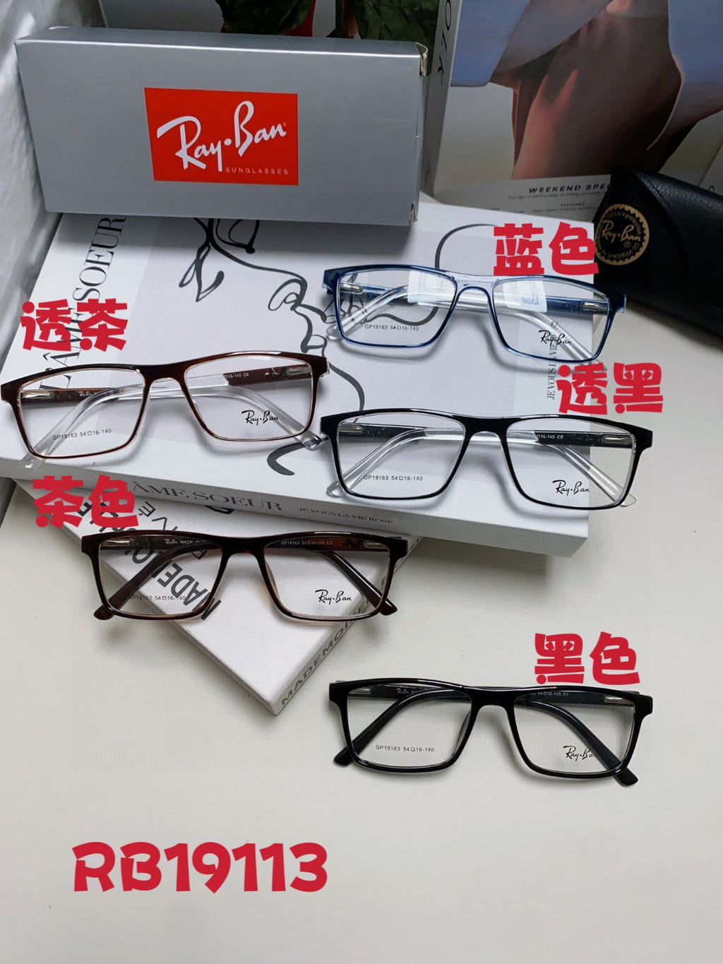 Ray-Ban RB19113 Square Silver Lens Sunglasses for Men & Women - detail image 4