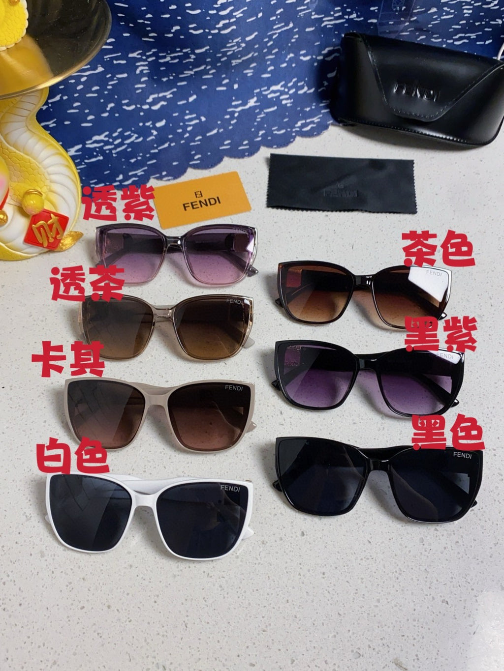 Fendi Polarized Cat-Eye Silver Lens Sunglasses for Men & Women - 449818 - detail image 12