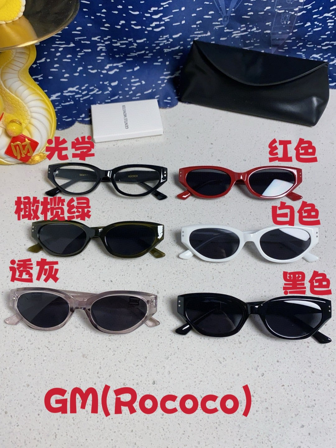 Gentle Monster ROCOCO Cat-Eye Black Lens Sunglasses for Men & Women - 432931 - detail image 12