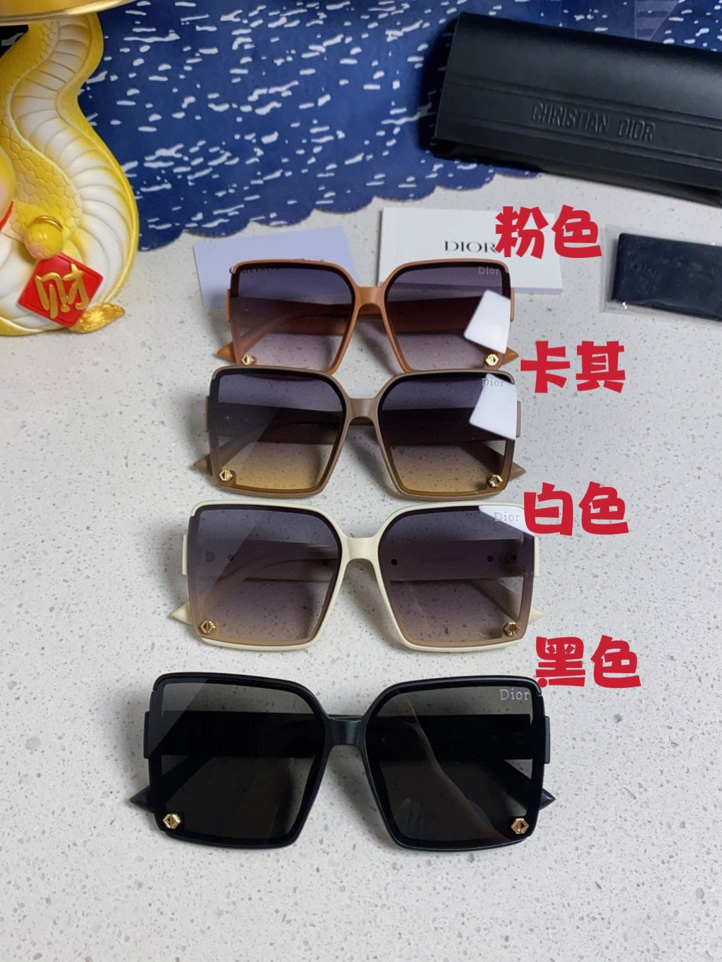 Dior Polarized Fashion Black Lens Sunglasses for Women - detail image 12
