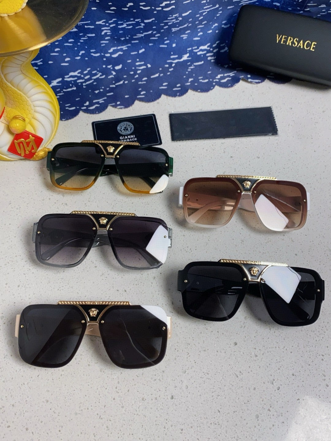 Versace Oversized Silver Lens Sunglasses for Men & Women - 358799 - detail image 11