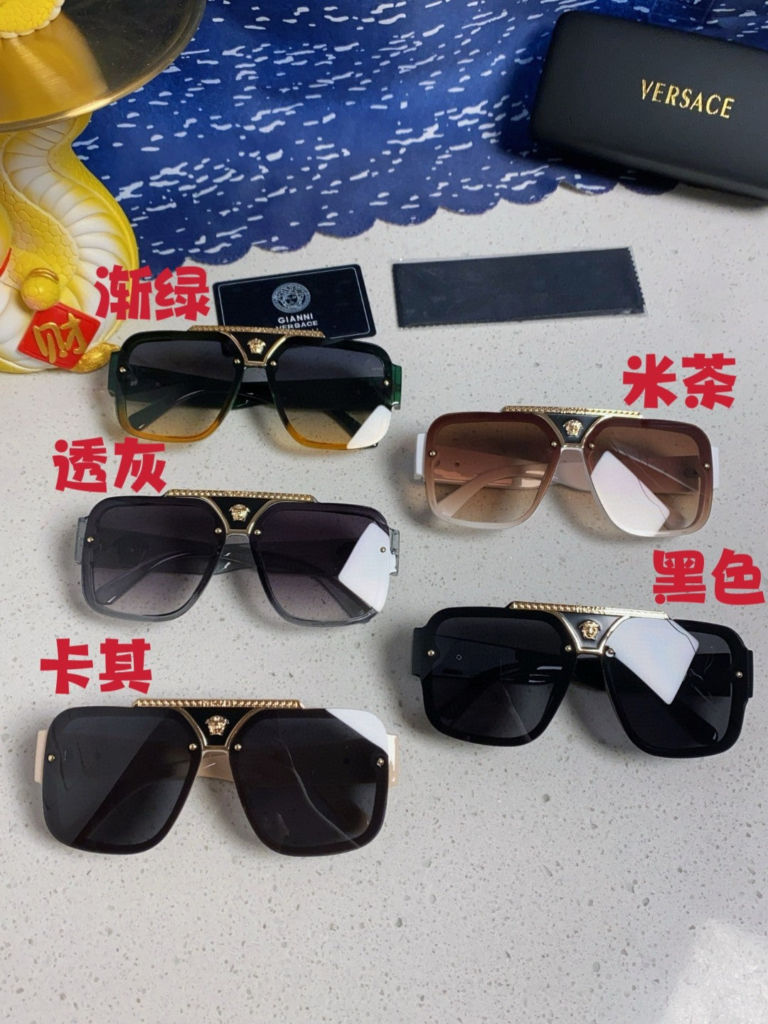 Versace Oversized Silver Lens Sunglasses for Men & Women - 358800 - detail image 11