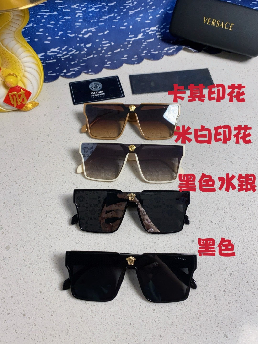 Versace Oversized Silver Lens Sunglasses for Men & Women - 487875 - detail image 12