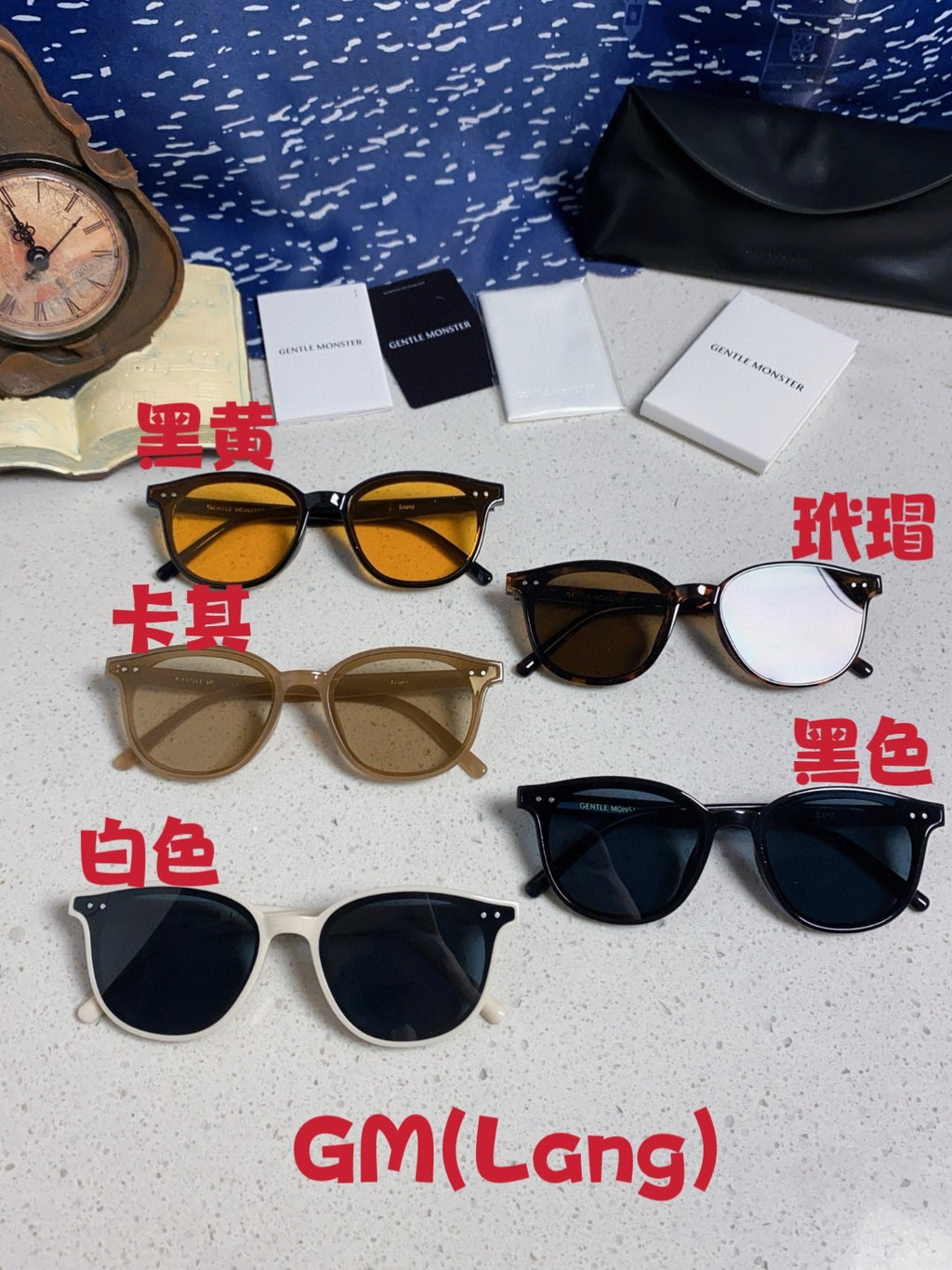 Gentle Monster LANG Square Blue Lens Sunglasses for Men & Women - detail image 12