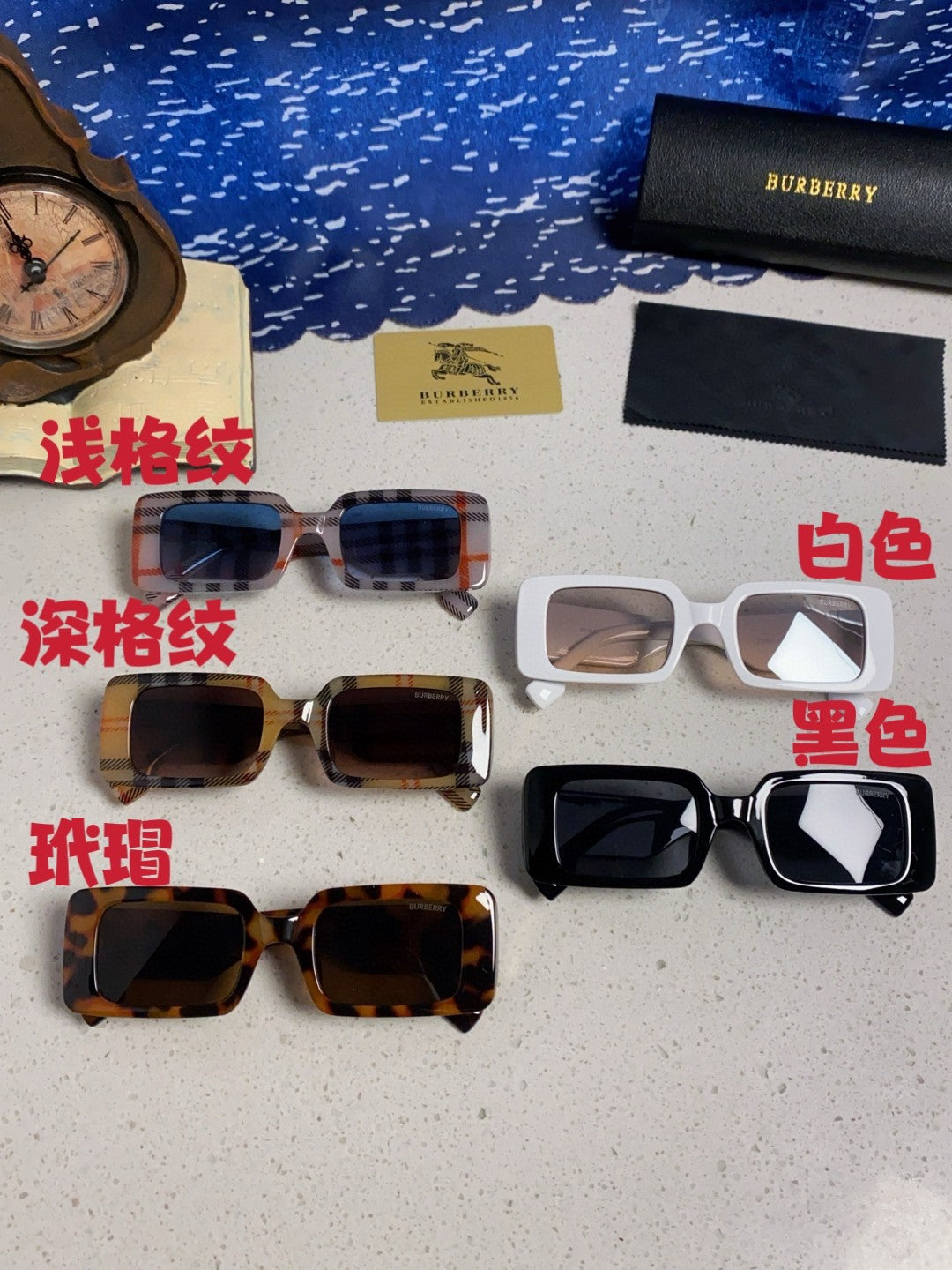 Burberry Square Silver Lens Sunglasses for Men & Women - 465964 - detail image 12