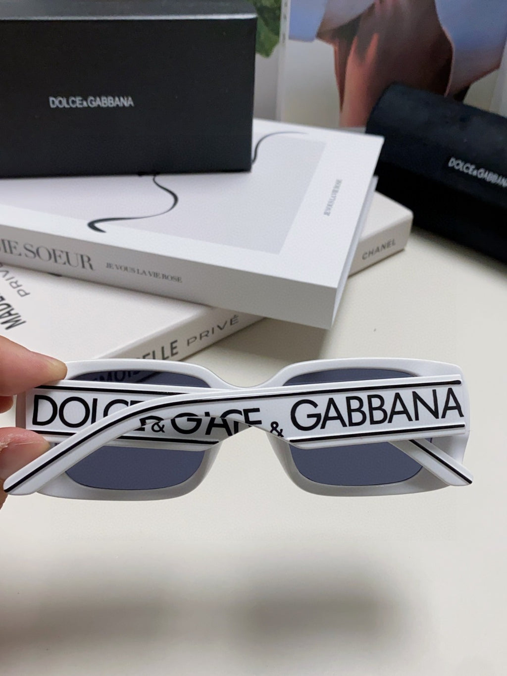 Dolce & Gabbana Polarized Square Blue Lens Sunglasses for Men & Women - 158713 - detail image 4