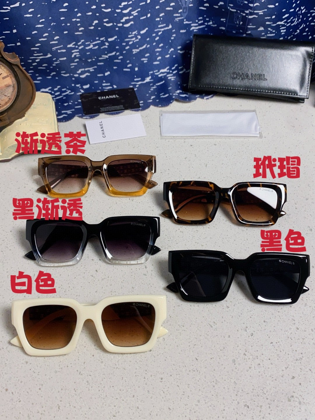 Chanel Polarized Square Brown Lens Sunglasses for Women - 398498 - detail image 12
