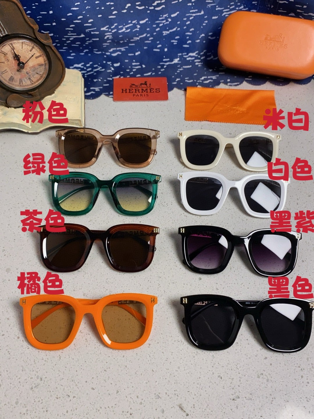 Hermès Metal Square Silver Lens Sunglasses for Men & Women - 399454 - detail image 11