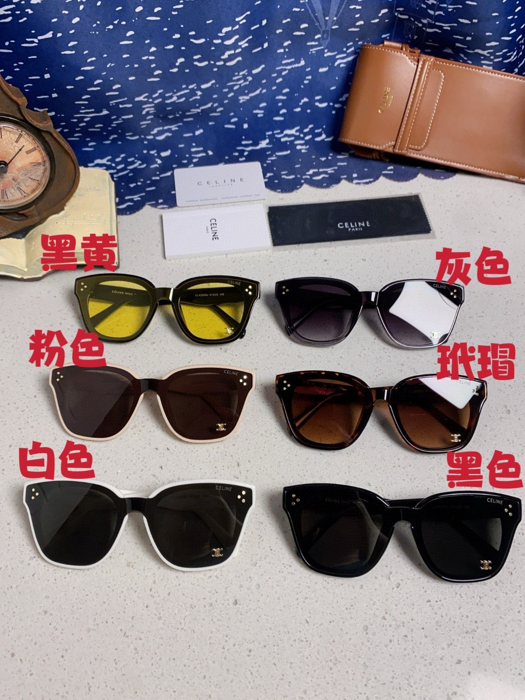 Celine Square Gray Lens Sunglasses for Men & Women - 432020 - detail image 12