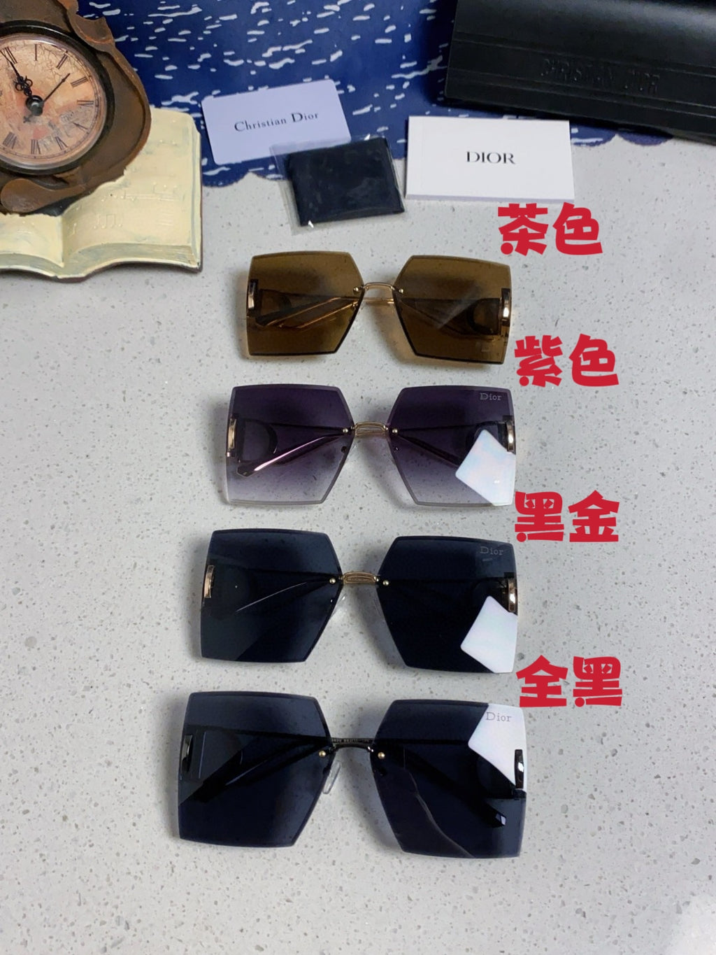 Dior 30MONTAIGNE Lightweight Rimless Brown Lens Sunglasses for Men & - 415360 - detail image 12