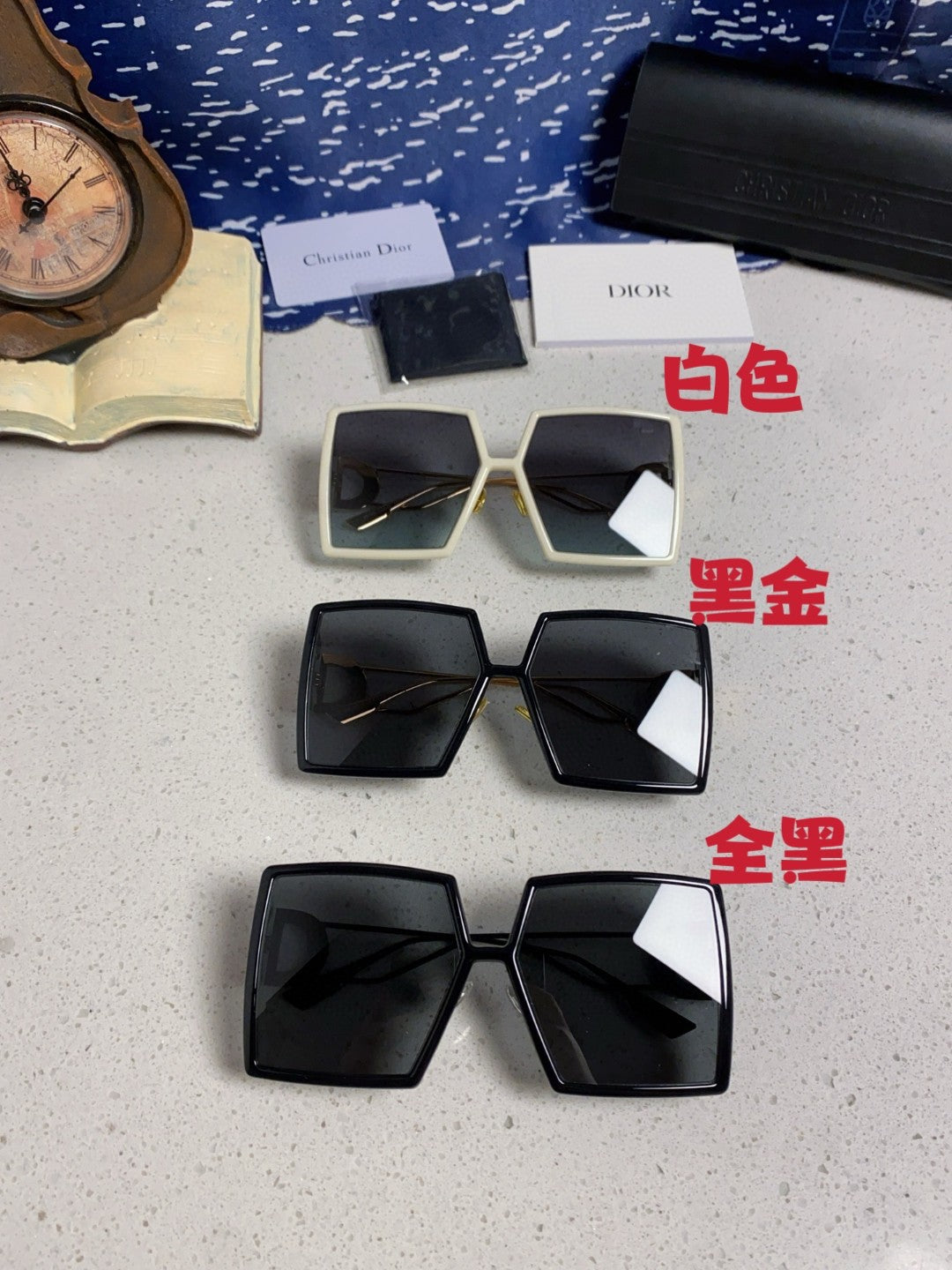 Dior Square Red Lens Sunglasses for Women - 415410 - detail image 10