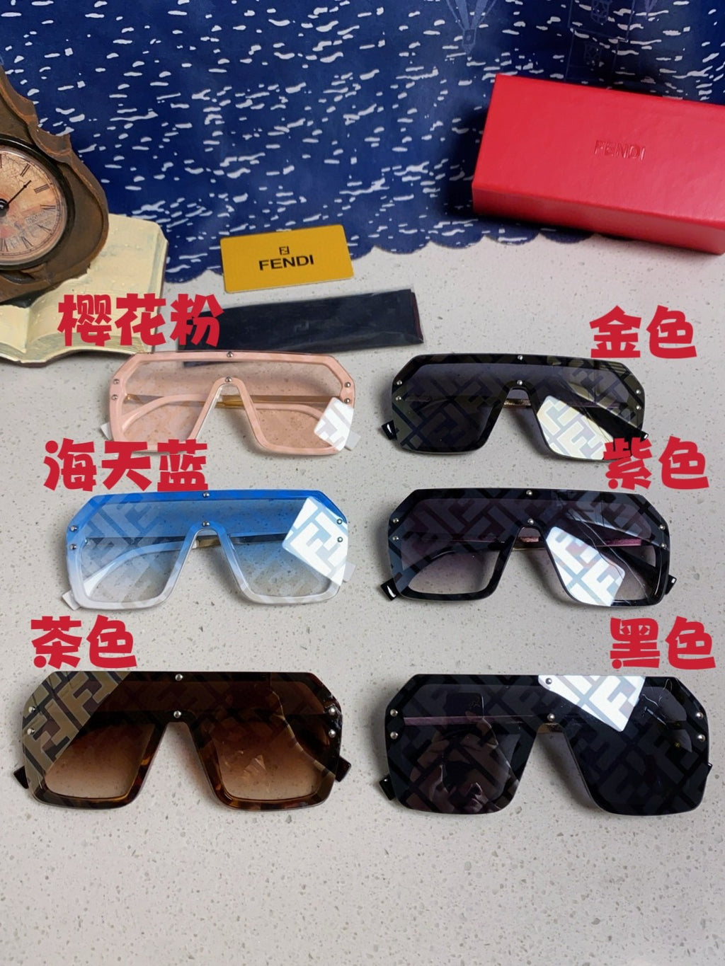 Fendi Lightweight Rimless Brown Lens Sunglasses for Men & Women - detail image 10