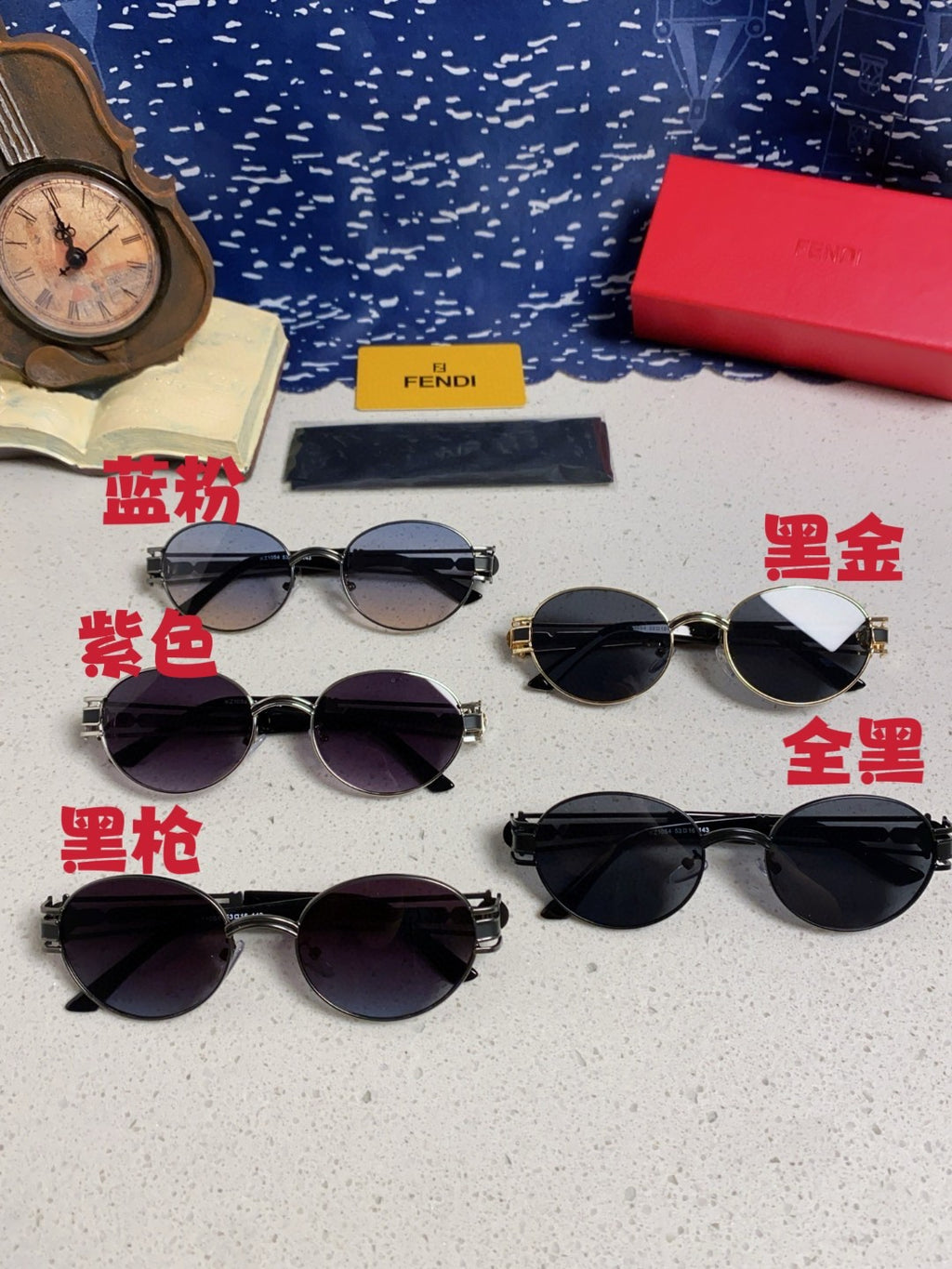 Fendi Metal Oval Silver Lens Sunglasses for Men & Women - 466207 - detail image 11