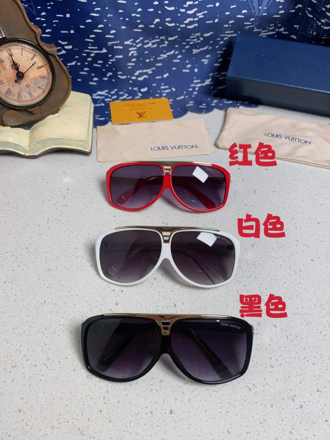 Louis Vuitton Polarized Square Silver Lens Sunglasses for Men & Women - 132160 - detail image 12