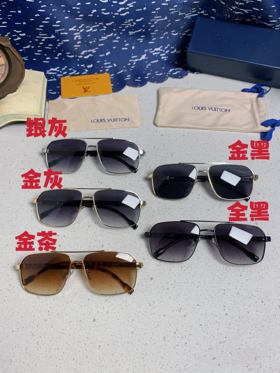 Louis Vuitton Fashion Silver Lens Sunglasses for Men - 132166 - detail image 12