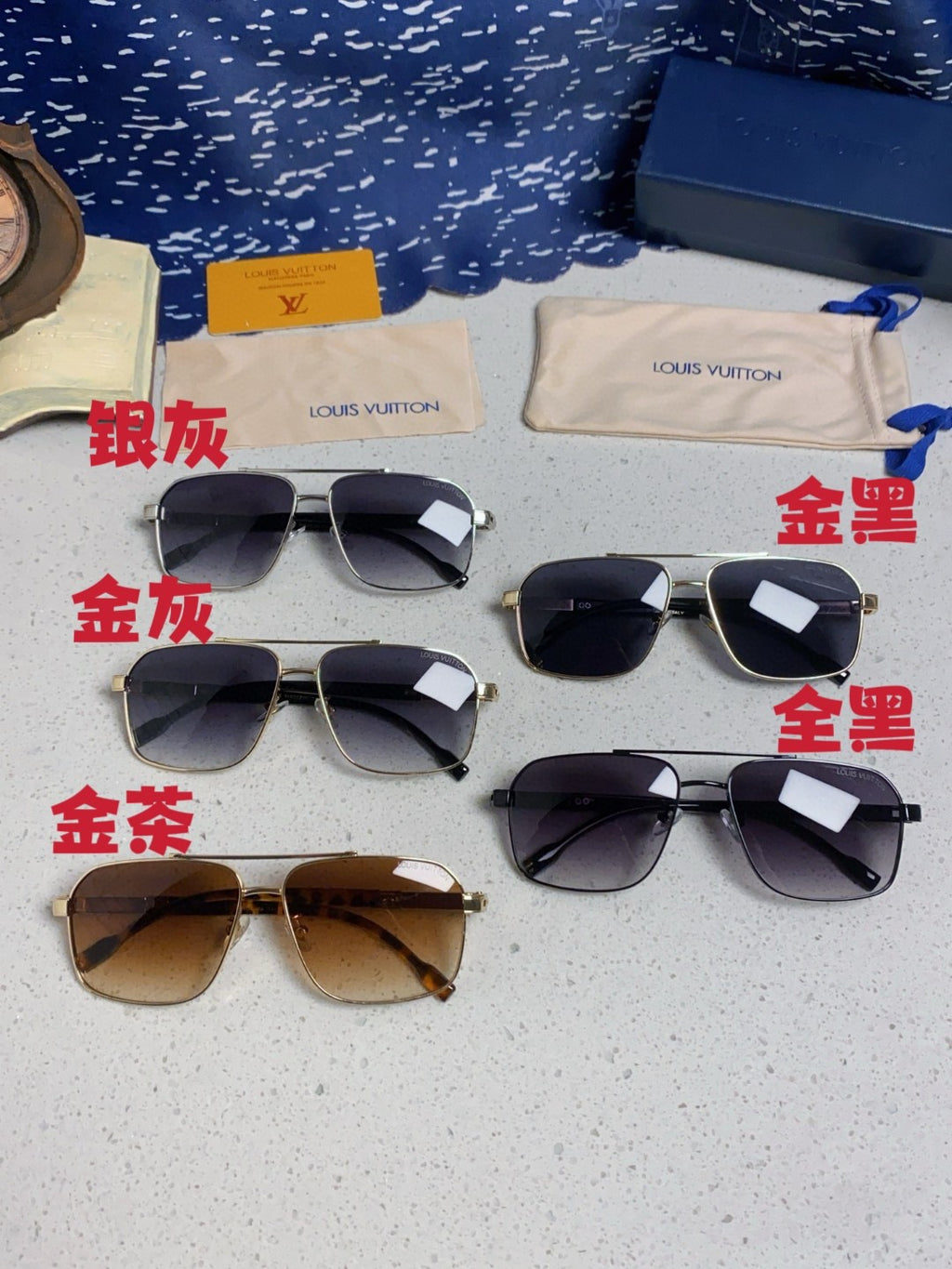Louis Vuitton Fashion Silver Lens Sunglasses for Men - 132165 - detail image 12
