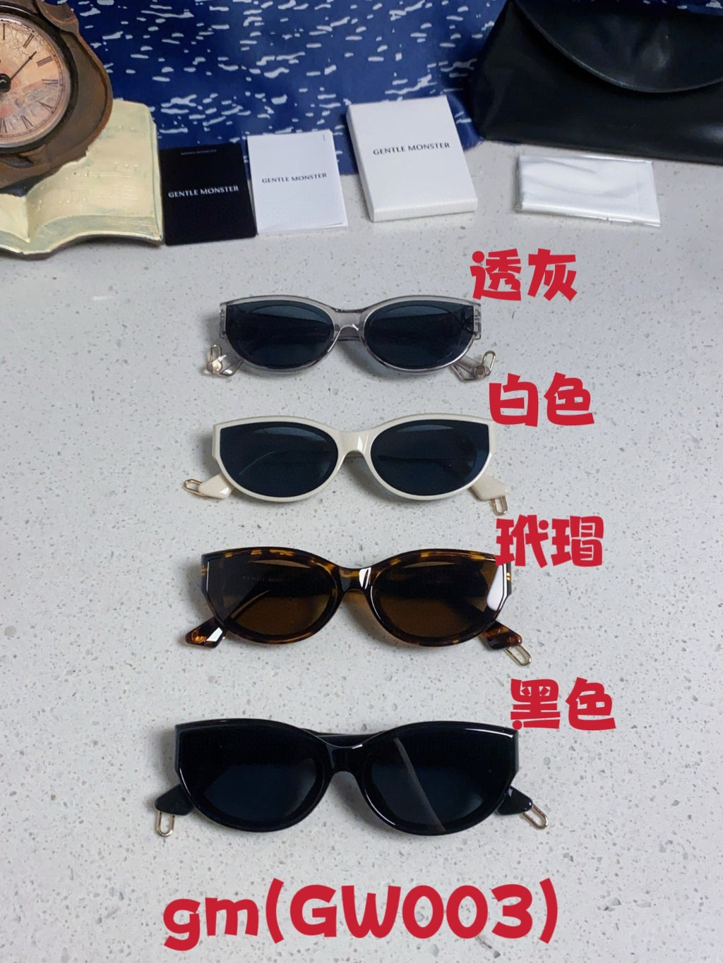 Gentle Monster GW003 Cat-Eye Blue Lens Sunglasses for Men & Women - detail image 12