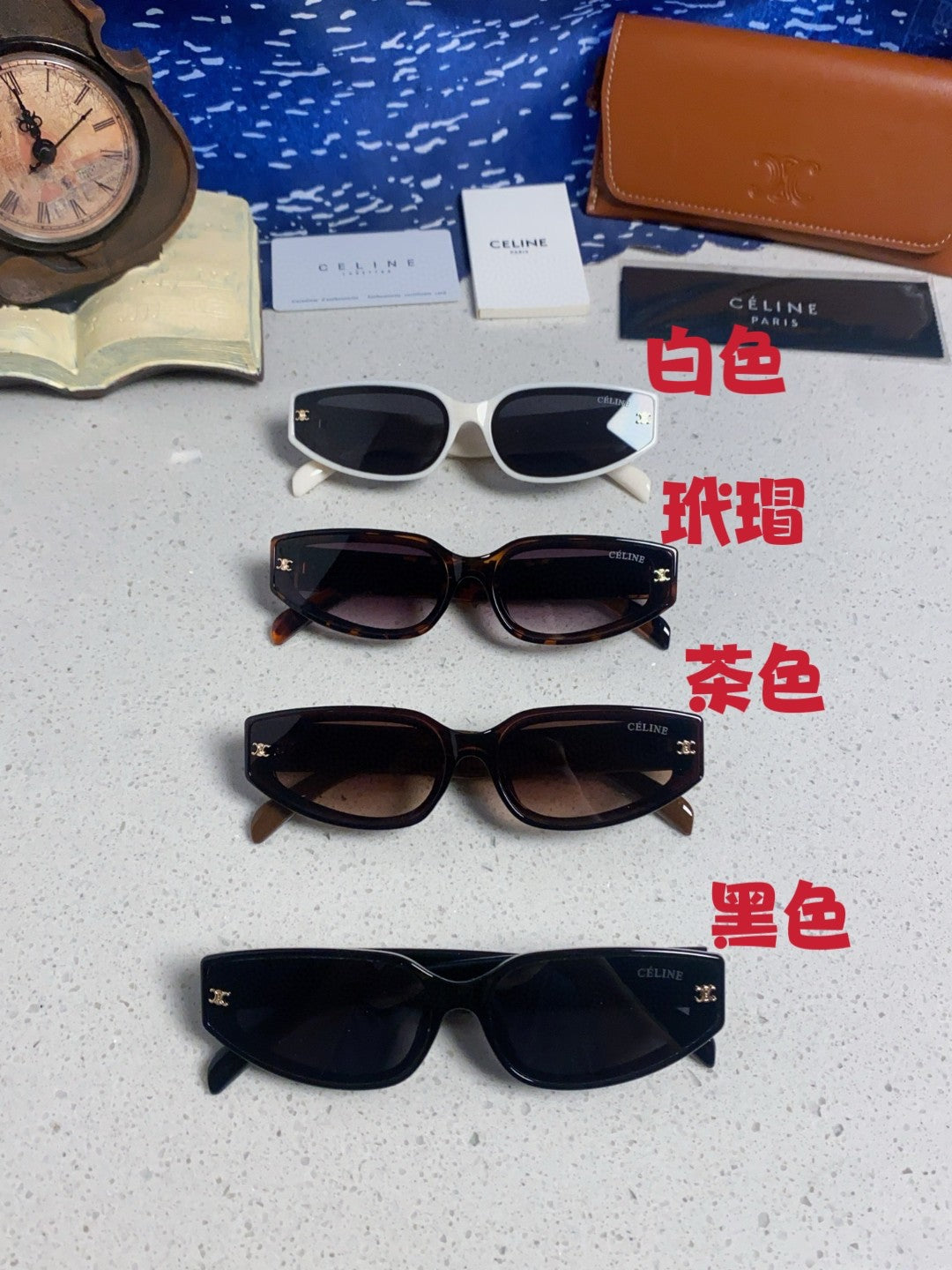 Celine Cat-Eye Gray Lens Sunglasses for Men & Women - 867148 - detail image 12