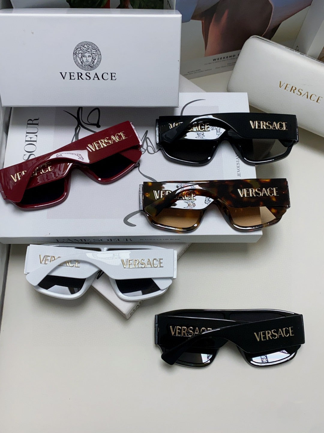 Versace Aviator Black Lens Sunglasses for Men & Women - 449856 - detail image 10