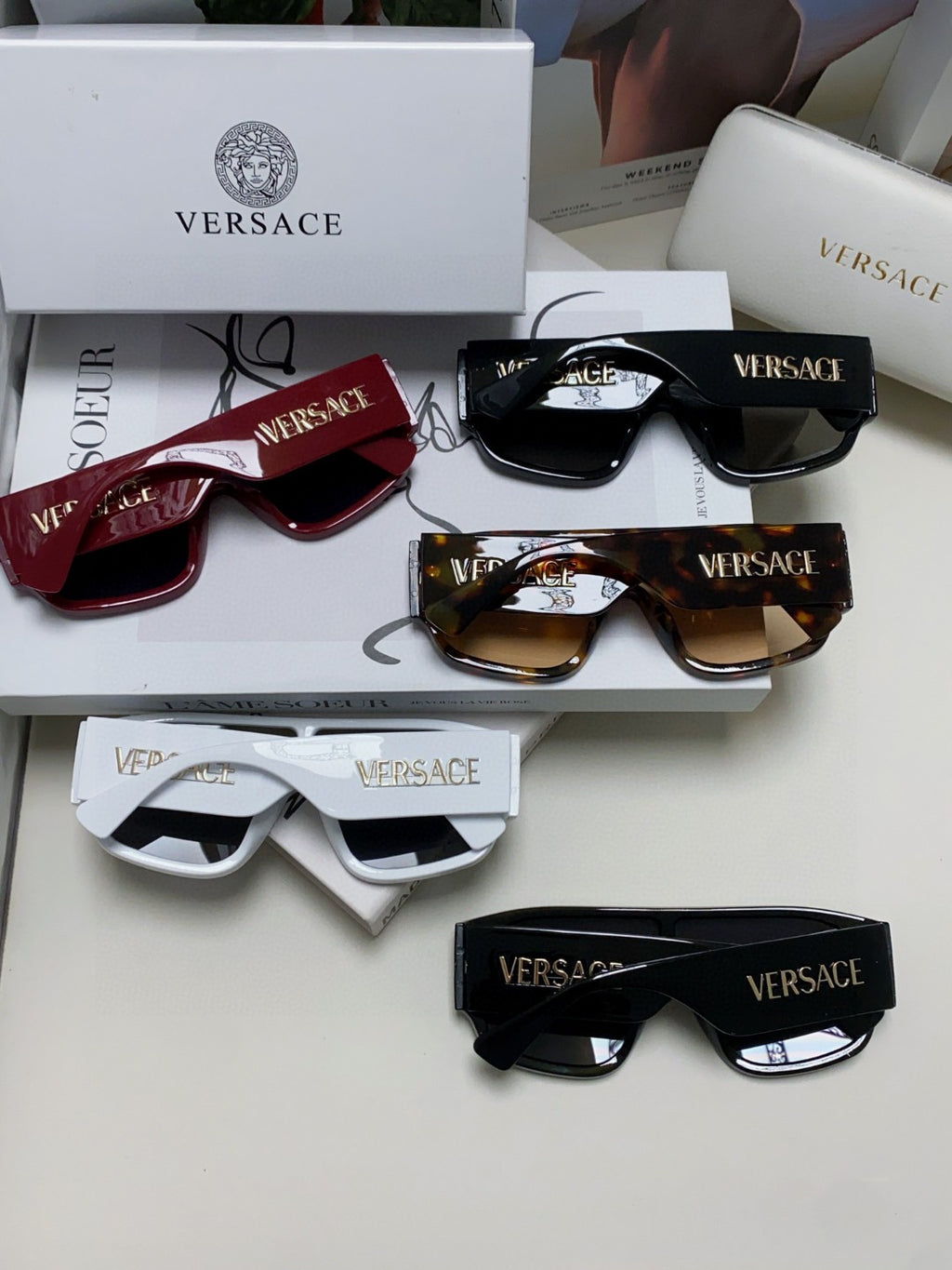 Versace Aviator Black Lens Sunglasses for Men & Women - 449858 - detail image 7