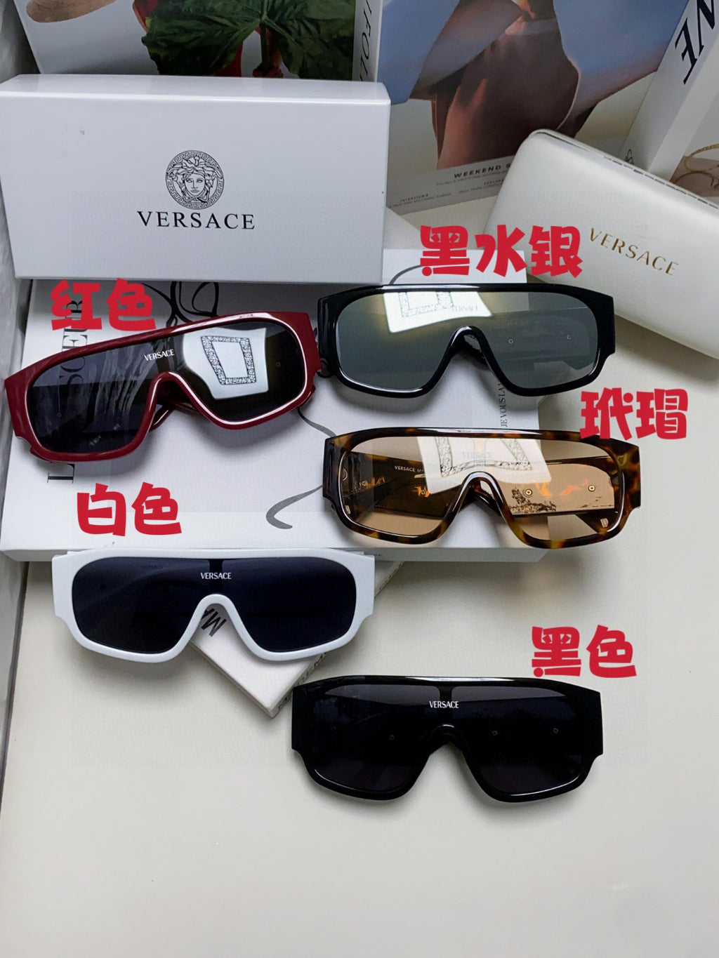 Versace Aviator Gold Lens Sunglasses for Men & Women - detail image 3