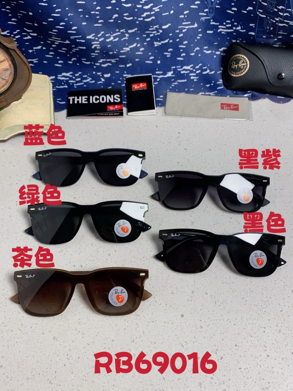 Ray-Ban RB6901 Square Silver Lens Sunglasses for Men & Women - detail image 12